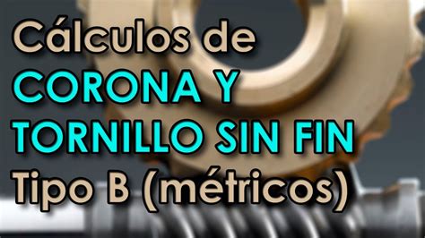 Cálculos de Corona y Tornillo Sin Fin Métricos Tipo B 